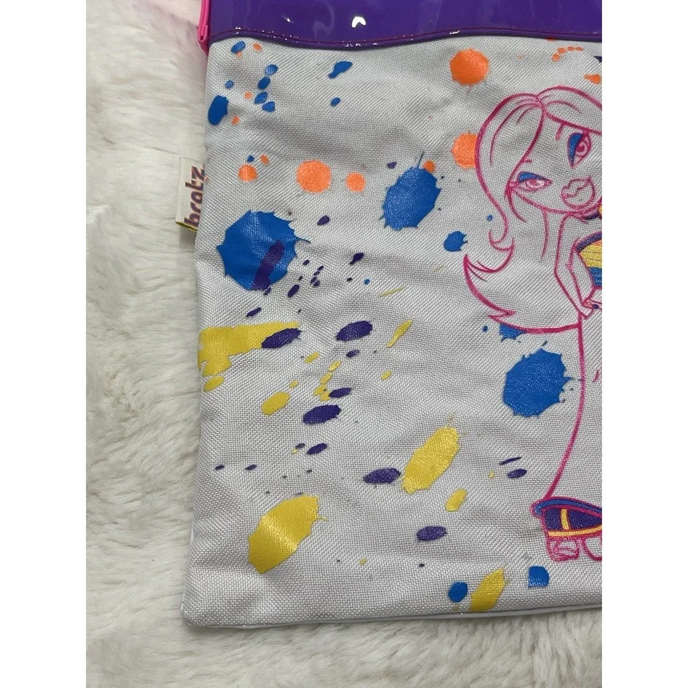 Bratz Neon Y2k Roller Skate Bag Purse Paint Splatter Doll Pink Purple